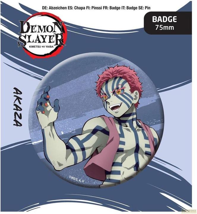 Actual product image POPbuddies Demon Slayer: Kimetsu no Yaiba badge Akaza
