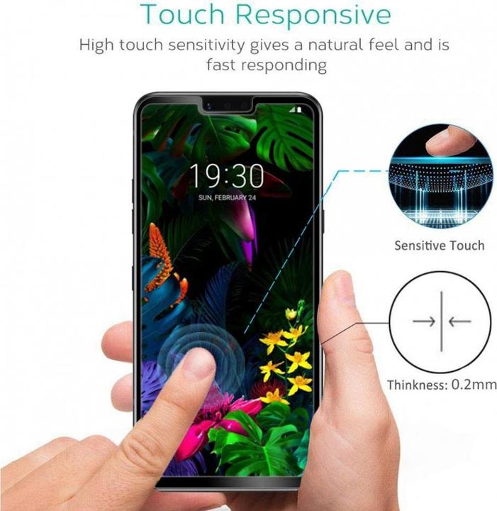Image du produit Screenguard LG G8 ThinQ Full Screen Protection en verre blindé 2.5D 9H (1 pièce(s), G8 ThinQ)