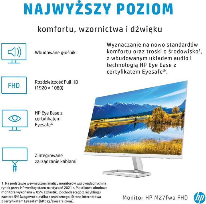 Produktbild HP M27fwa (1920 x 1080 Pixel, 27")