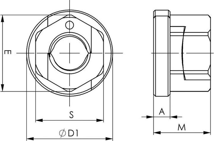 Produktbild Amf TWINNUT-Mutter mit Bund (M16)