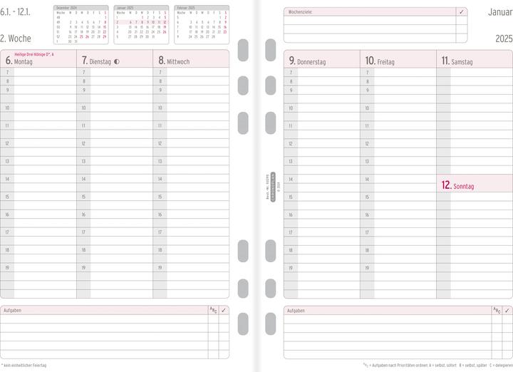 Actual product image Chronoplan Weekly schedule (A5, German)