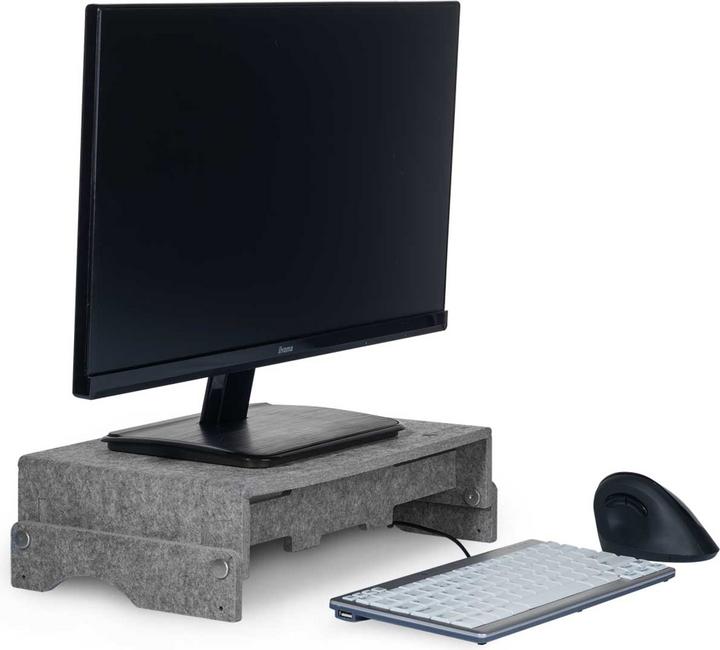 Actual product image Bakker Elkhuizen monitor stand Q-Riser 110 Circular, gray retail (Table, 17.01")