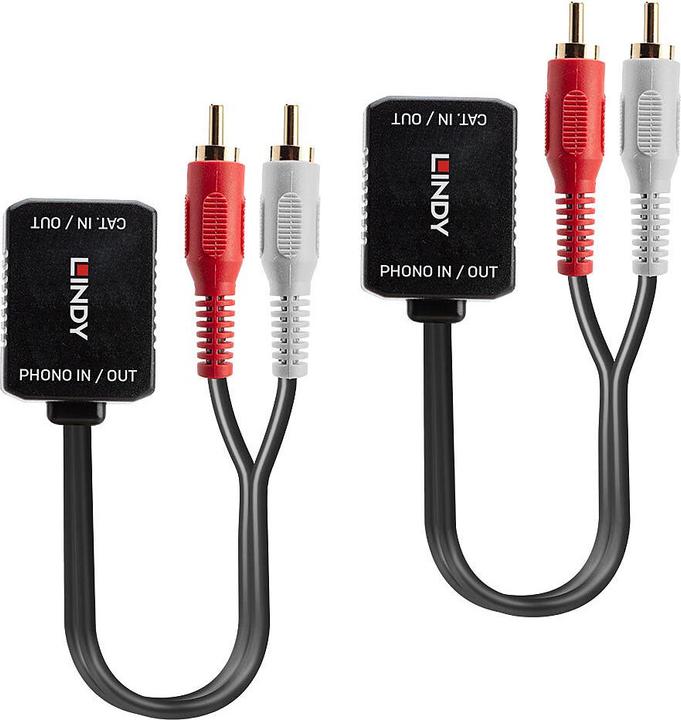 Actual product image Lindy Cat.5/6 100m 2x RCA (Extender)