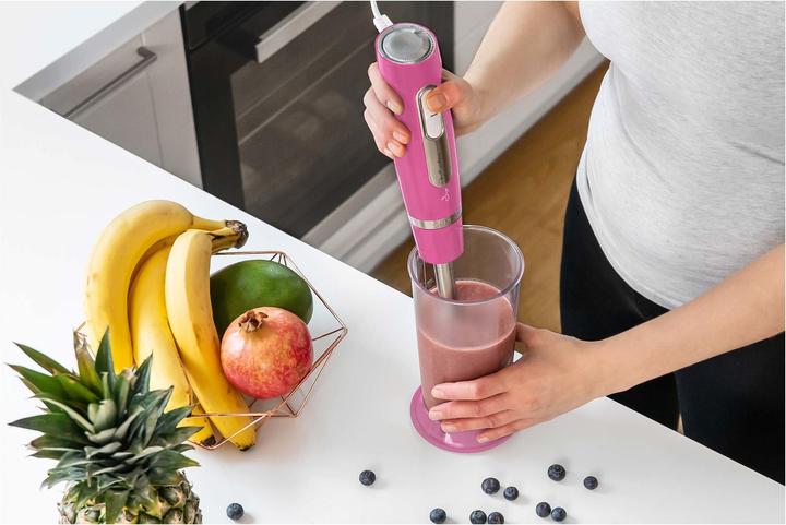 Actual product image Sencor SHB 4468RS-EUE3 blender 0.7 L Hand Blender 1000 W Pink, Stainless steel