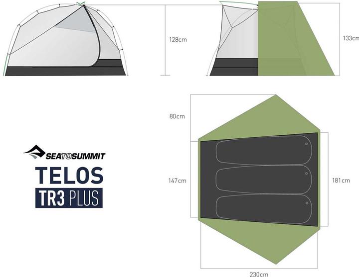 Image du produit Sea To Summit Telos TR3 PLUS (Tente igloo, 2.23 kg, 3 personnes)