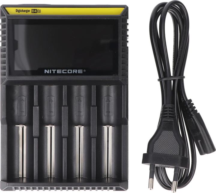 Actual product image Nitecore Charger Digicharger D4 EU with display for AAA, AA, C