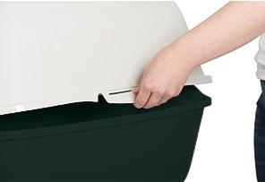 Actual product image Rotho . (Cat litter tray open)