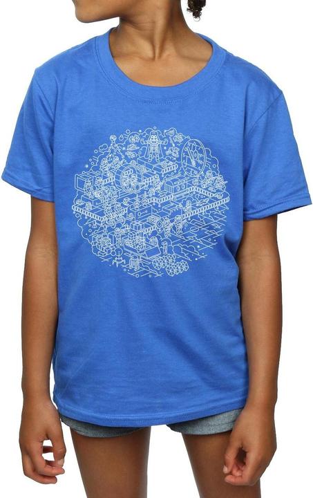 Actual product image Star Wars Girls Christmas Death Star Cotton T-Shirt (140, 146)