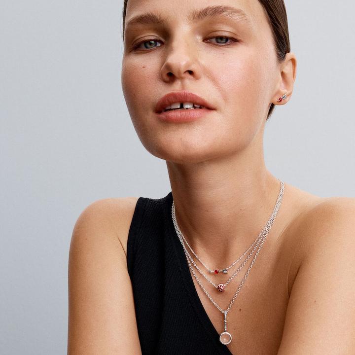 Image du produit Pandora Collier Coeur avec pendentif Arrow & verre de Murano (Argent 925)