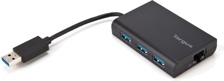 Actual product image Targus USB 3.0 hub + Gigabit Ethernet (USB-A, 3 Ports)