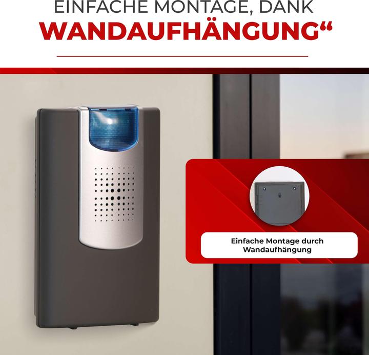 Immagine prodotto Heidemann Set di suonerie wireless HX Action (estensione del campanello wireless) (Senza fili)
