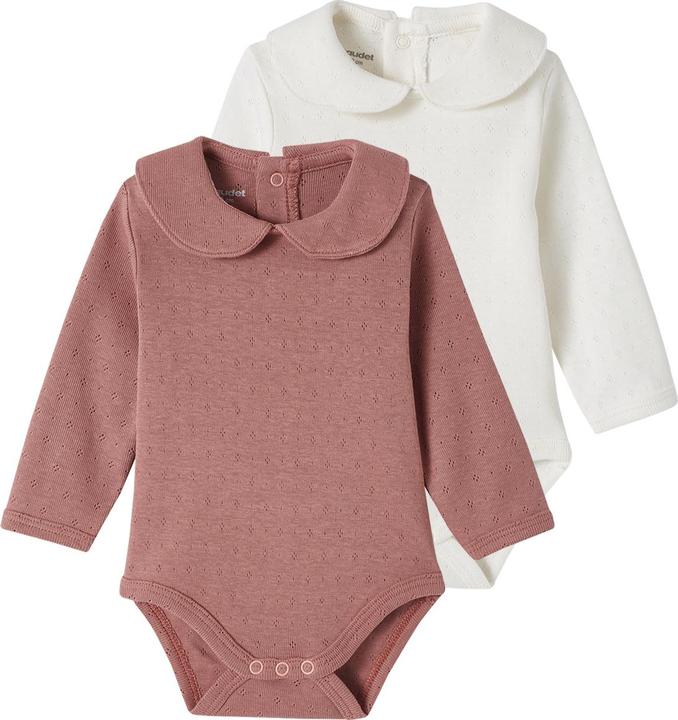 Produktbild Vertbaudet 2er-Pack Mädchen Baby Bodys, lange Ärmel Oeko-Tex (56)