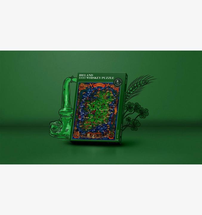 Produktbild Water & Wines Puzzle IRELAND WHISKEY hellgrün (1000 Teile)