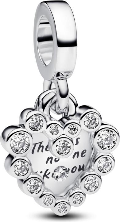 Image du produit Pandora Charm double pendentif coeur étincelant (Argent 925)