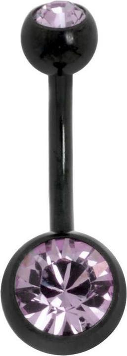 Produktbild Bijouteria Bauchpiercing (Titan, Kristall, PVD Beschichtung (schwarz))