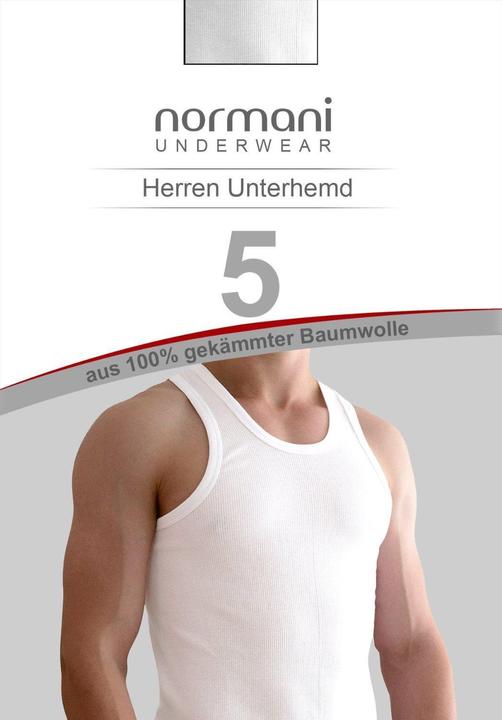 Produktbild Normani 5 Stück Herren-Unterhemd Doppelripp (4XL)