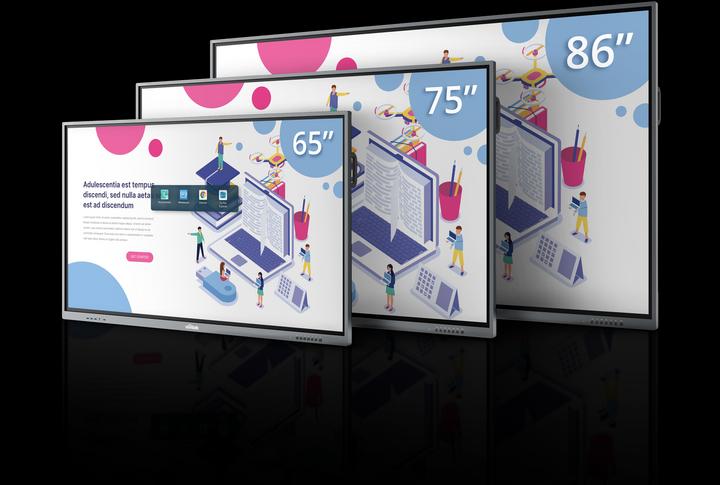 Produktbild vivitek DS NovoTouch BK750i silber 75"/3xHDMI/VGA/DP/USB (3840 x 2160 Pixel, 75")