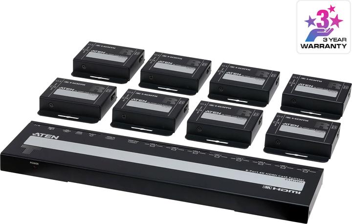 Produktbild Aten 8-Port 4K HDMI Cat 6 Splitter with 8 Receiver