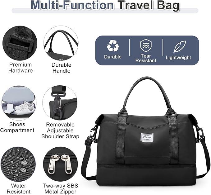 Immagine prodotto Only-Bags.Store 3 pezzi in viaggio con una borsa a mano grande, una borsa sportiva e un bagaglio impermeabile