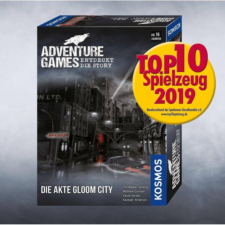 Actual product image Kosmos Family Game Adventure Games: The Gloom City File (German)