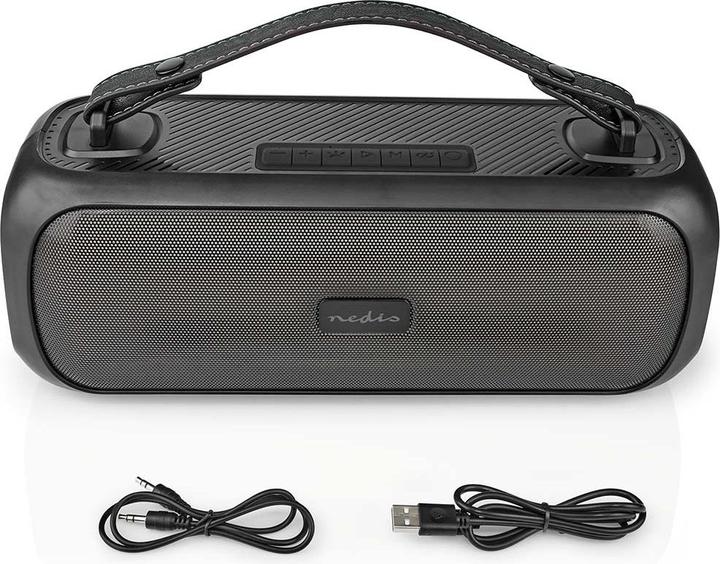 Produktbild Nedis Bluetooth® Party Boombox 4.5 hrs 2.0 30 W Medienwiedergabe: AUX/USB IPX5 Verknüpfbar Tragegrif (4.50 h, Netzbetrieb)