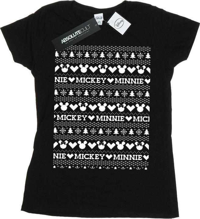 Produktbild Disney Mickey And Minnie Christmas Fair Isle TShirt (S)