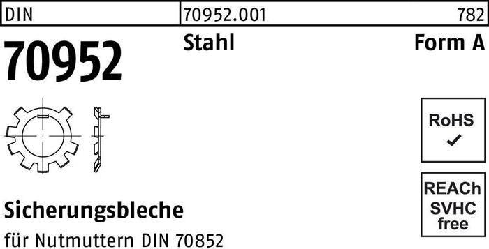 Produktbild Sicherungsblech DIN 70952 A 20 Stahl f.Nutmuttern DIN70852