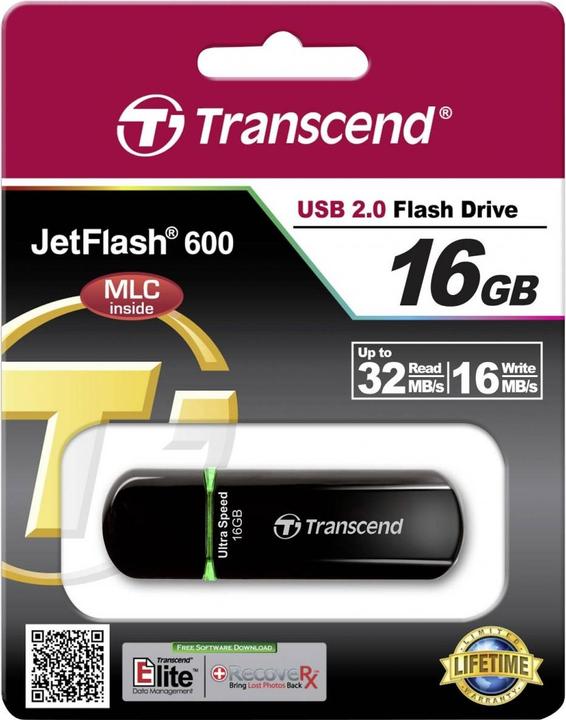Image du produit Transcend JetFlash 600 (16 Go, USB-A, USB 2.0)