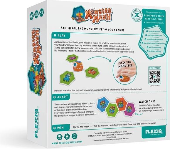 Etichetta energetica FlexiQ Gioco da tavolo con dadi e carte 'Mostri' 112038 da 6+ anni (Francese, Tedesco, Inglese, Italiano)