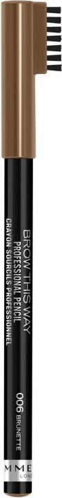 Actual product image Rimmel London Rimmel - Brow This Way Brow Eyebrow Pencil with Brush 006 Brunette 0.25g (006 Brunette)