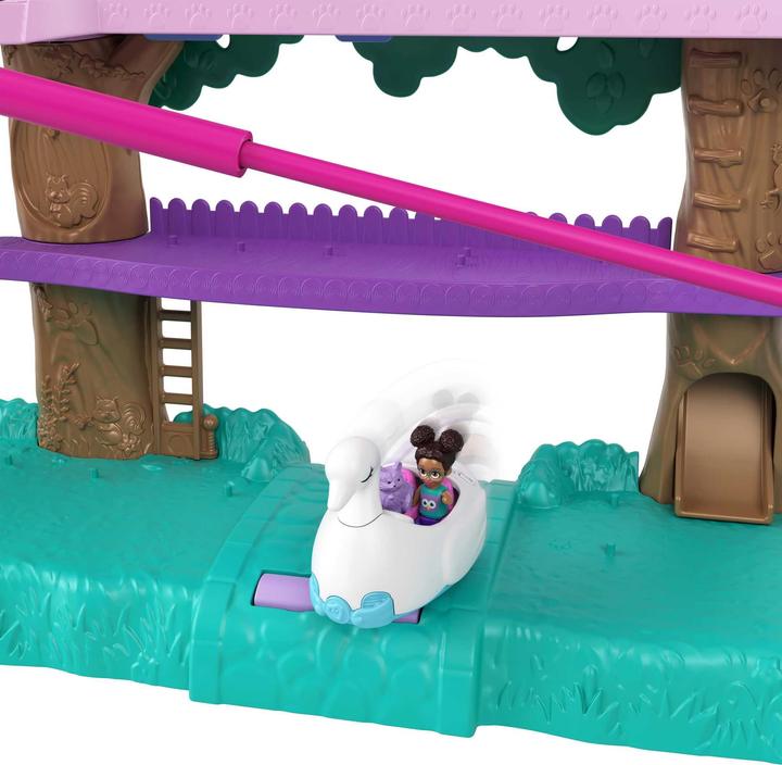 Actual product image Polly Pocket Pollyville animal party tree house