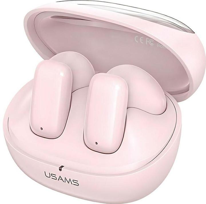 Actual product image Usams Słuchawki Bluetooth 5.3 TWS TD Series bezprzewodowe różowy/pink BHUTD03 (TD22) (5 h, Wireless)