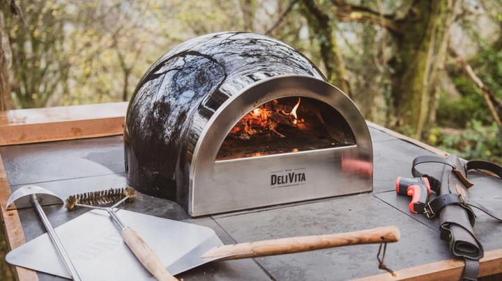 Produktbild Delivita Pizzaofen schwarz (Pizzaofen Holz)