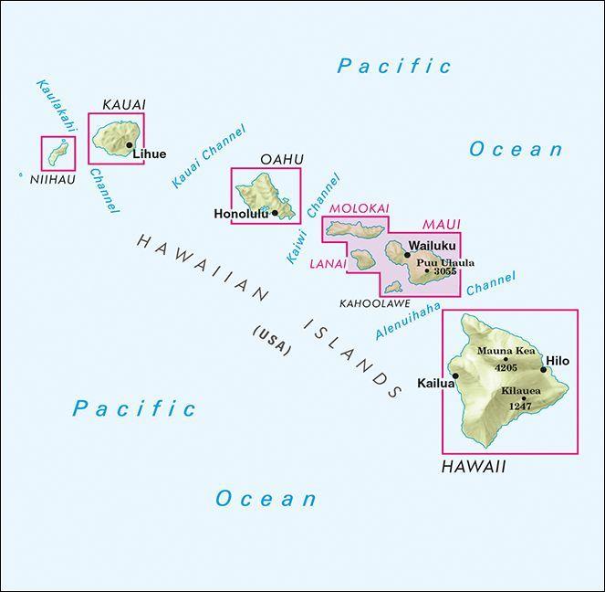Produktbild Map Landkarte Hawaii : Maui, Molokai, Lanai 150000
