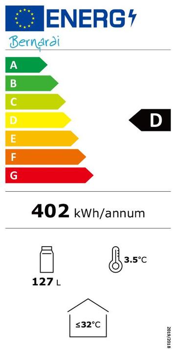 Energie-Label Kibernetik FSP Getränkekühlschrank (150 l)