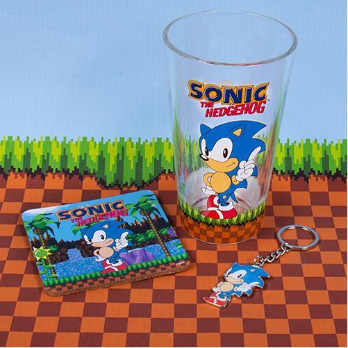 Actual product image Fizz Creations Sonic the Hedgehog mug, coaster and keychain set (250 ml, 1 x)