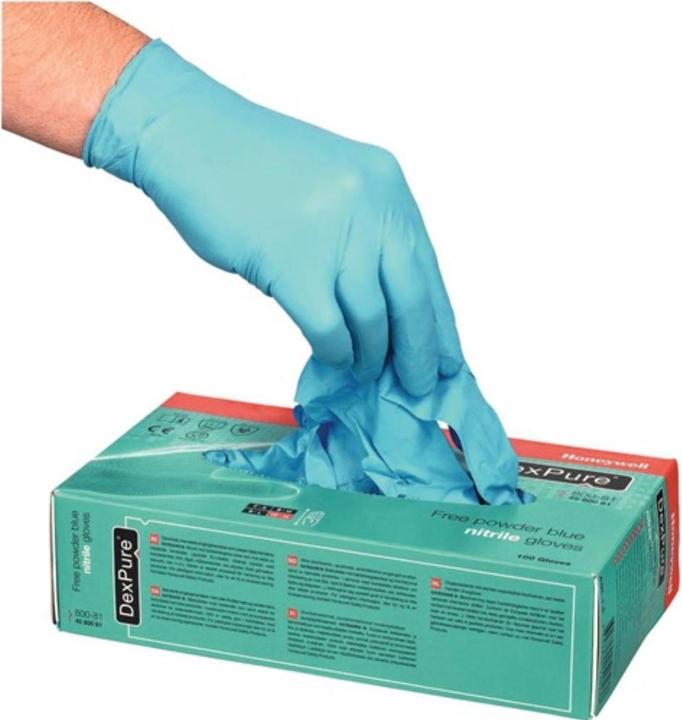 Honeywell Disposable glove Dexpure 800-81 size M blue nitrile EN 374-2 PPE category III (8)