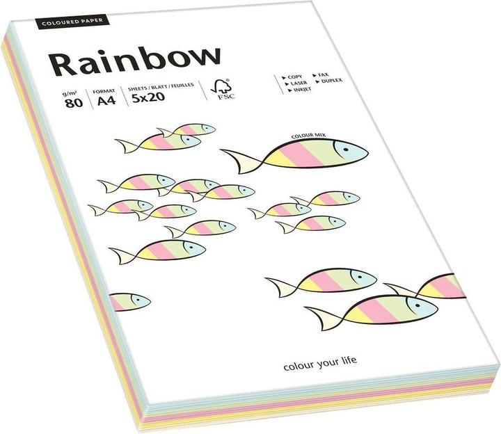 Actual product image Papyrus Paper Rainbow Mix Pastel (80 g/m², 100 x, A4)