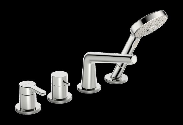 Actual product image Hansa HANSADESIGNO Style bath mixer, 4-hole, projection 190mm, 53122063