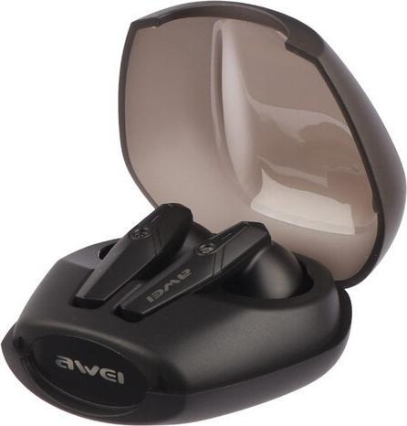 Actual product image Awei słuchawki Bluetooth 5.3 T25 TWS + stacja dokująca czarny/black
