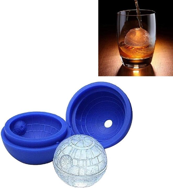 Actual product image König Design Silicone ice cube mould Death Star ball ice cube ice for whiskey wine bar party