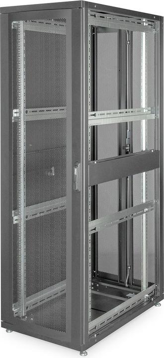Actual product image Digitus Server cabinet 48,3cm 19inch 42U black RAL9005 1970x600x1000mm perforated door incl.28x mounting... (42 RU, 19 inch rack)
