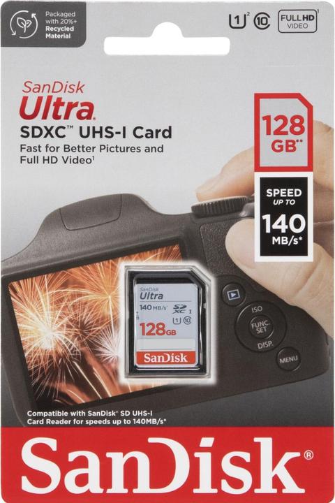Produktbild SanDisk Ultra (128 GB, SDXC, U1, UHS-I)