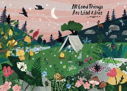 Actual product image All Good Things Are Wild and Free 1,000-Piece Puzzle (Flow) Adults Families Picture Quote (1000 pieces)