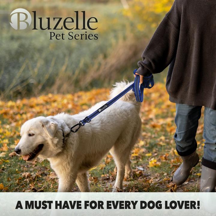 Image du produit Bluzelle 3m laisse de chien, double laisse avec mousqueton, réglable (Chien, Promenade)