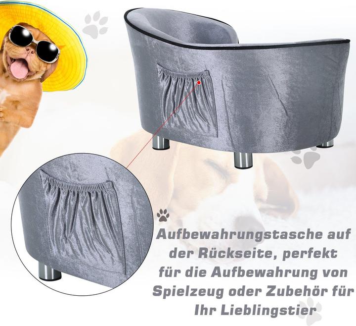 Produktbild PawHut Luxus Hundecouch mit einem weichen Kissen (Hund)
