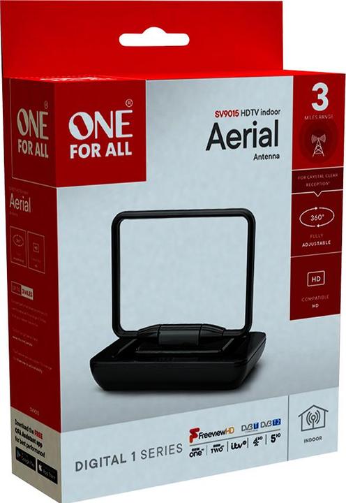 Produktbild One for All Non Amplified Indoor Antenna Euro 21l (Zimmerantenne, DVB-T / -T2, DAB/ DAB+)