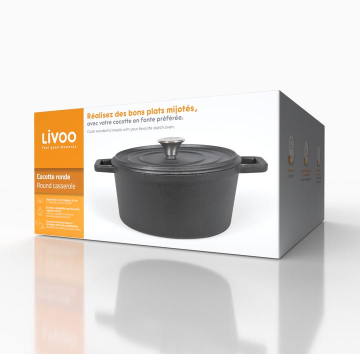 Productafbeelding Livoo Ronde braadpan (24 cm, Braadpan + kasserol, Gietijzer)