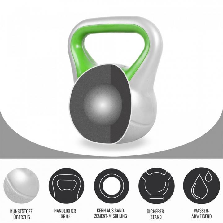 Actual product image Gorilla Sports Kettlebell Stylish (1 x 6 kg, 1 x 8 kg, 2 x 3 kg)