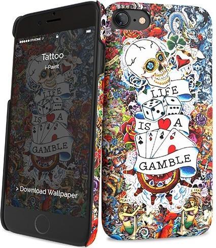 Actual product image I-Paint Hard Case Slim for iPhone 7/8/SE - Tattoo (Apple iPhone 7)